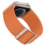 Suphart Kompatibel mit Apple Watch Armband 41mm 40mm 38mm für Damen Herren Verstellbares Nylon Sport Armbänder Entworfen für Apple Watch SE Serie 9 8 7 6 5 4 3 2 1, Orang