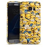 DeinDesign Premium Case kompatibel mit Samsung Galaxy S7 Edge Smartphone Handyhülle Schutzhülle matt Minions Muster Ich ? Einfach unverb