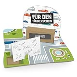 itenga Geldgeschenk Für den Führerschein Gastgeschenk Verpackung Geschenk Gutschein mit Bodenplatte, Geschenkkarte und Stickerbog