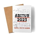 Kiddle-Design Abitur 2023 Weil Ich's Kann Karte Abiturient Abiturientin Geschenkidee Gy