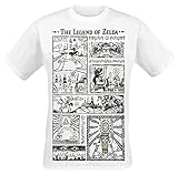 The Legend of Zelda Zeichnung Männer T-Shirt weiß XL 100% Baumwolle Fan-Merch, Gaming, T