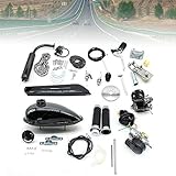80CC 2-Takt Motor Motorisierte Schalldämpfer Fahrrad Benzin Bike Motor Kit Passend für Mountainbikes, Rennräder, Cruiser, Chopper mit V-R