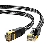 KINBETA CAT 7 Ethernet Kabel 5m, High Speed Ethernet Kabel Cat7 Gigabit gewebte flache Internet Lan Rj45 STP geschirmter Jumper für Switch Router Modem Laptop TV
