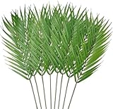 Künstliche Palmenblätter, Kunstpflanzen, Palmblätter, Grün, tropische Palmenblätter für Palmen, Hochzeitsarrangement, Dschungel, Party, Heimdekoration, 8 Stück