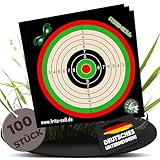 fritz-cell 100 Zielscheiben 14x14cm für Luftgewehr Luftpistole Airsoft und Kugelfang…