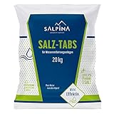 1 x SALPINA Salztabletten für Wasserenthärtungsanlagen 20kg im Sack, Entkalkung & Elektrolyse | hochreines Regeneriersalz (99,9% NaCl) mit Bester Löslichkeit für sauberes & weiches W