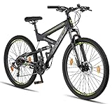 Licorne Bike Strong 2D Premium Mountainbike in 27,5 Zoll - Fahrrad für Jungen, Mädchen, Damen und Herren - Scheibenbremse vorne und hinten - 21 Gang-Schaltung - Vollfederung