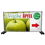 (PVC) Frische Äpfel B2 rechts Werbebanner, Banner, Werbeschild, Plane, Werbung, 340 x 173 cm, DRUCKUNDSO