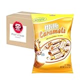 Milchkaramellen Kuhbonbons Classic – weiche Karamellbonbons aus süßem Karamell Sahne Toffees 1kg Beutel mit Geschenk von Pere's Candy