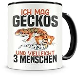 Samunshi® Gecko Tasse mit Spruch Ich mag Geckos Geschenk für Gecko Fans Kaffeetasse Lustige Tassen zum Geburtstag