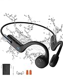 Kopfhörer Schwimmen, Knochenschall Bluetooth 5.3, Sport 32G-Speicher, IPX8 Wasserdicht, Unterwasser- mit MP3-Player für, Open Ear für L