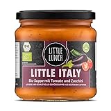 Little Lunch Bio Suppe Little Italy | 350ml | 100% Bio-Qualität | Vegan | Ohne zugesetzten Zucker | Glutenfrei | Laktosefrei | Keine künstlichen Zusätze | Ohne Geschmacksverstärk