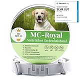 MC-Royal® Zeckenhalsband für Hunde - Effektiver Schutz vor Ungeziefern - wasserdicht und verstellbar - bis zu 8 Monate Zeckenschutz mit 100% natürlichen I