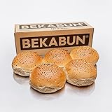 Frische vegane Burger Brötchen - Original Burger Buns Mix Sesam - vegan & palmölfrei - 5er Box