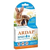 ARDAP Spot On - Zecken-, Milben- & Flohschutz für kleine Heimtiere (Kaninchen, Meerschweinchen, etc.) von 1 bis 4kg - Natürlicher Wirkstoff - Bis zu 12 Wochen nachhaltiger Lang