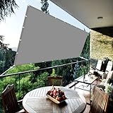 Sonnensegel 1.7 x 2.6 m Sonnenschutz Baldachin, rechteckige Markise inkl Befestigungsseile 98% UV-Schutz für Garten Terrasse und Camping, Hellg