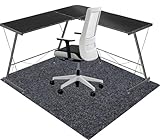 Große Bürostuhlmatte für Hartholz-Teppichboden, 160 x 129,5 cm, strapazierfähig, rutschfest, Schreibtischstuhl-Matte, Teppich für Computer-R