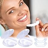 Prothesen Gefälschte Zähne, 2 Paar Falsche Künstliche Temporäre Zähne Zahnspange Lächeln Furniere Kosmetische Provisorische Zähne Zahnersatz Prothese Künstliche Veneers Zähne Oben und U