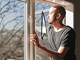 BKSAI 3 x Fliegengitter für Fenster mit Reißverschlussöffnung für Dachfensternetze, um Insekten fernzuhalten, Mückenschutz, Insektenschutz, einfacher Zugang zum Öffnen und Schließen von Fenstern (3
