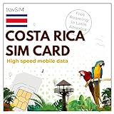 travSIM Costa Rica SIM Karte | 12GB Mobile Daten | Freies Roaming in EL Salvador, Guatemala, Nicaragua und Panama | Der Plan auf der Costa Rica SIM Karte ist für 30 Tage gültig