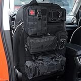 EOIS Molle Nylon Taktisch Autositz Organizer Vordersitz Rücken Aufbewahrungstasche Rückenlehnenschutz mit 5 Taschen für alle Fahrzeug