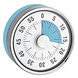 TimeTex Zeitdauer-Uhr 'Automatik' Compact - mit blauer Scheibe - mit Magnet - zeigt Restzeit an - Durchmesser 78 mm - läuft ohne Batterien - 61971