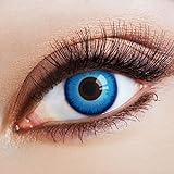 aricona Kontaktlinsen - Stahlblaue Kontaktlinsen Farblinsen ohne Stärke - Farbige Kontaktlinsen für Karneval, Fasching, Cosplay, 2 Stück