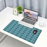 QRFASFZO Großes Gaming-Mauspad mit genähten Kanten,rutschfeste Gummibasis,Vintage, Traditionelles lebendiges Fliesenmuster mit abstrakten spanischen Motiven,Für Büro Zuhause und Spielzimmer 80x30