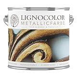 Lignocolor Metallic Wandfarbe| effektvoll glänzende Metallicfarbe für Wände, Tapeten uvm. | viele Farbtöne verfügbar (Celtic Bronze, 2,5 L)