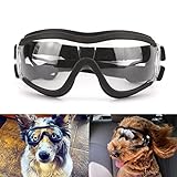 NAMSAN Sonnenbrillen für Hunde Einstellbar Hundebrille Wasserdicht Winddicht Hunde Motorradbrille Schutzbrille für Mittel/Gross Hunde-C