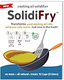 SolidiFry – Alt-Kochöl-Verfestigungspulver, 100 % pflanzliche Speiseölentsorgung, verfestigt bis zu 12 Tassen (3 Liter) – In heißes Öl hinzufügen – während es abkühlt, wird es fest! D