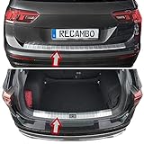 Ladekantenschutz Edelstahl MATT innen und außen kompatibel für VW Tiguan II | BJ ab 2016 | Premium Qualität von RECAMBO