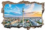 Berlin Stadt Skyline City Wandtattoo Wandsticker Wandaufkleber D0278 Größe 120 cm x 180