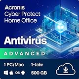 Acronis Cyber Protect Home Office 2023 | Advanced | 500 GB Cloud-Speicher | 1 PC/Mac | 1 Jahr | Windows/Mac/Android/iOS | Internet Security inkl. Backup | Aktivierungscode per E