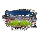 Fußball Wandtatoo Kinderzimmer Aufkleber 3D Wandtattoo FCB Stadion Immer weiter 60x36cm Art. Nr. FCB10232