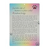 BeLifer Gedenkkarte für Haustiere, Regenbogenbrücke, Gedichtkarte für Verlust, Hunde-Andenken, Geschenkkarte mit Umschlag, Trauerk