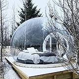 Aufblasbares transparentes Outdoor-Zelt, Camping, regensicher, Winddicht, Camping-Zelt ohne Privatsphäre, aufblasbares Blasenhaus für 2–3 Personen, klar, 3 m V