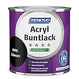 Acryl-Buntlack 2-in-1 375 ml RAL 9900 Schwarz seidenmatt R