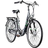 ZÜNDAPP E Damenrad 28' E-Bike Pedelec Green 3.7 Citybike Elektrofahrrad Fahrrad (grau, 48 cm)