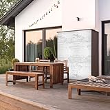 dedeco Outdoor-Rückwand Dekor Wand für Garten, Terrasse, als Außenfassade Paneel Motiv: Ziegelsteine V4, 250 x 100 cm, Nano-Protect: matt, wasserfest, robust, als Wandverkleidung