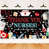 NUTTYBASH Banner mit Aufschrift 'Thank You', Krankenschwesterwoche, Dekoration, Banner, Hintergrund, internationale Krankenschwesterwoche, Party-Dekorationen für Zuhause, Bü