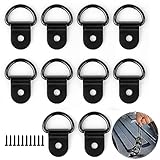 10 Pcs D Aufbauring Zurröse, Aus Edelstahl, D Ring Haken, D Gurthalter Klappbar Mit Last 100Kg, Für Ladungssicherung In Pkws Kajak Und Anhängern[Wird Mit Schrauben Geliefert]