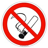 Aufkleber Rauchen verboten Ø 10cm Folie selbstklebend Nichtraucher Rauchverbot made by MBS-SIGNS in Germany