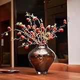 XIGUI Künstliche Obstzweige, 78 cm, künstliche sonnengetrocknete Früchte, kleine Tomaten, sehr simuliertes, lebensechtes Modell für Vase, Heimdekoration, Party-Dekoration, Rot, 2 Stück