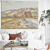 XIANGPEIFBH Wand-Leinwand-Kunstdruck, Claude Monet, Schnee, Bergland, impressionistische Landschaftsmalerei, Poster, Wandbild, Wohnzimmer, 30x40cm (12x16 Zoll), ung