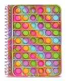 iscream Tagebuch mit Silikoneinband, Spiralbindung, liniert, 17,8 cm, Regenbogen-Sherb