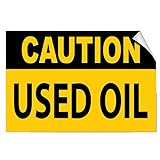 Aufkleber 'Caution Used Oil Hazard Waste Waste Label' 25,4 x 17,8