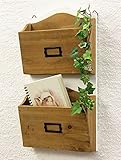 DanDiBo Wandregal Weiß Holz Zeitungsständer 12272 Regal Küche 45 cm Shabby Küchenregal Zeitung