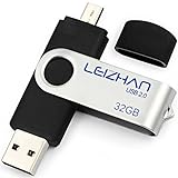 leizhan USB-Stick 64 GB für Samsung Galaxy S7/S6/S5/S4 Android Phone, USB 2.0 Micro Memoria USB-Stick, Schw