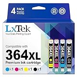 LxTek 364XL Patrone Kompatibel für HP 364 Druckerpatronen für HP Photosmart 5520 druckerpatronen 5510 5515 5524 6510 6520 7510 7520 Deskjet 3070A 3520 (Schwarz, Cyan, Magenta, Gelb, 4er-Pack)